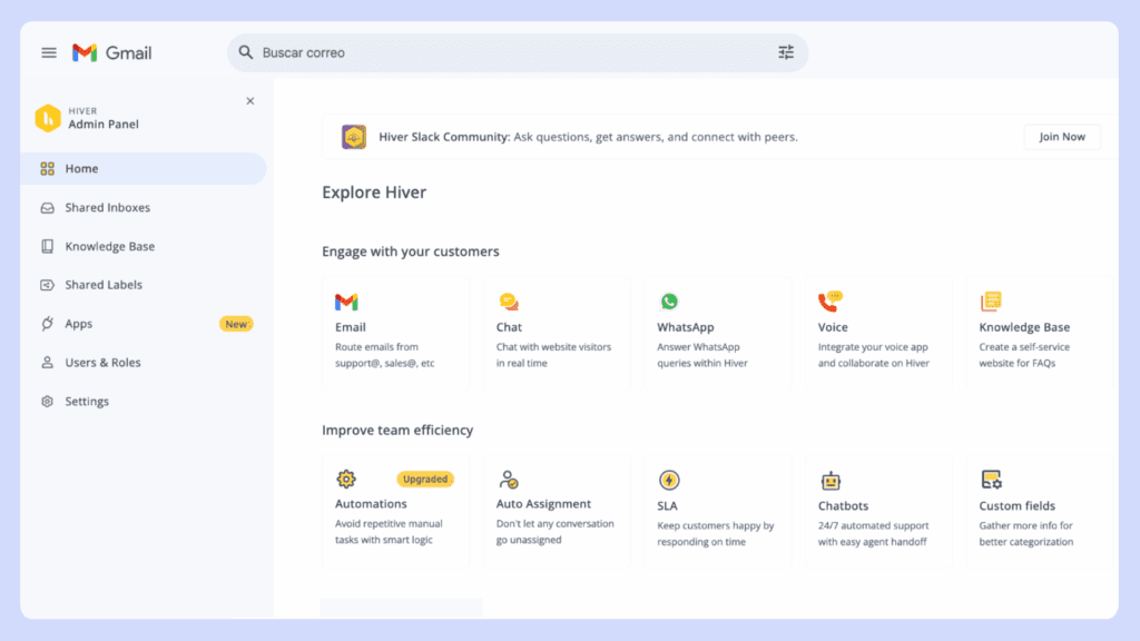 Hiver: la alternativa sencilla a Helpwise, Zendesk, Freshdesk y Salesforce para equipos que usan Gmail